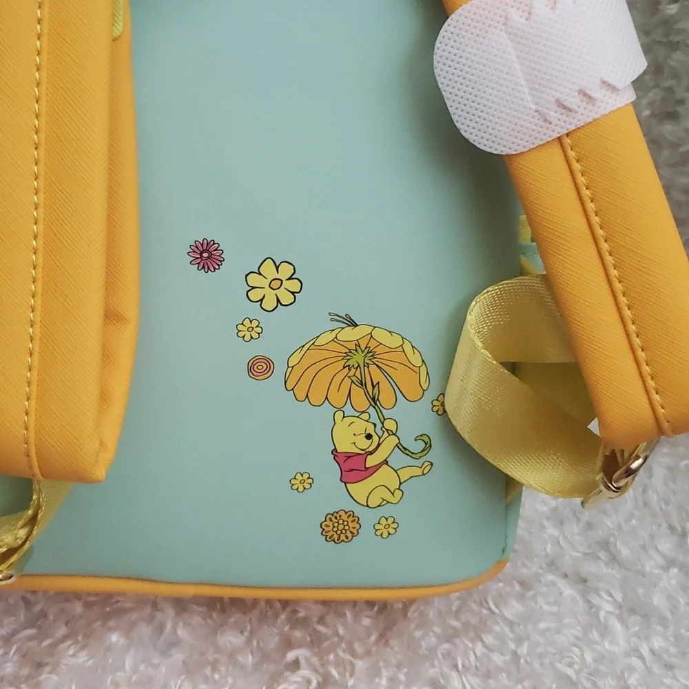 Loungefly Winnie the Pooh embroidered floral backpack and cardholder